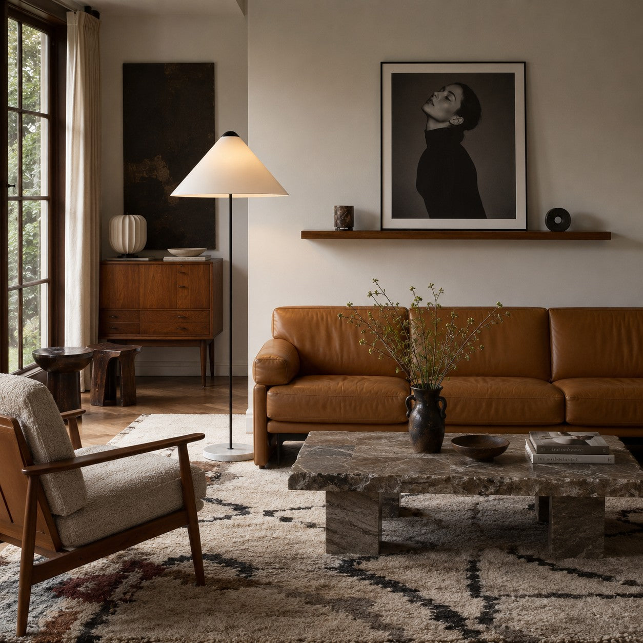 Lampadaire Snow de Vico Magistretti pour Oluce, Italie 1970