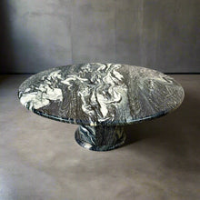 Load image into Gallery viewer, Mid-Century Cipollino Marble Round Coffee Table 1980
