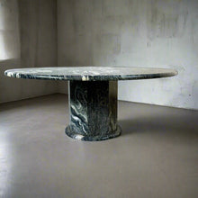 Load image into Gallery viewer, Mid-Century Cipollino Marble Round Coffee Table 1980
