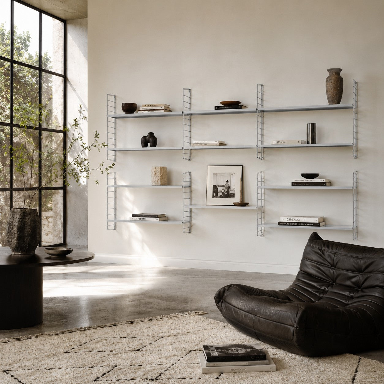 Mid-Century XXL Metal Tomado Shelving Wall Unit Dutch Design