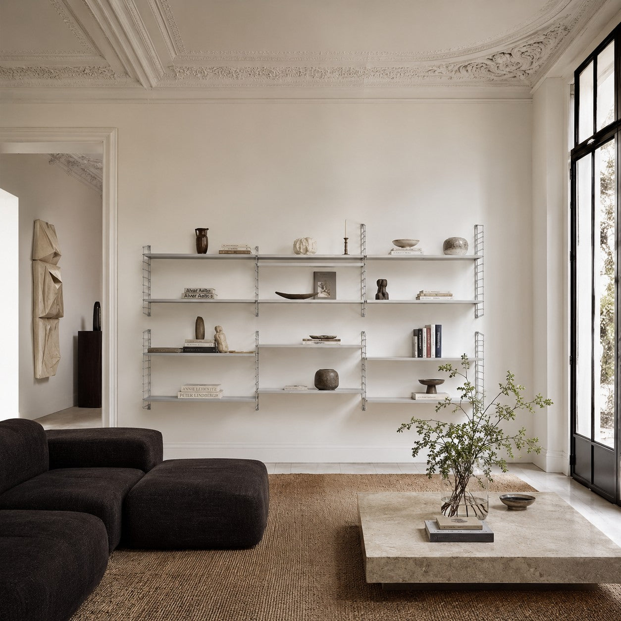 Mid-Century XXL Metal Tomado Shelving Wall Unit Dutch Design