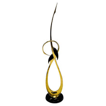 Load image into Gallery viewer, Decorative Large Brass &quot;Entwined Cranes&quot; Birds Sculpture, France 1970
