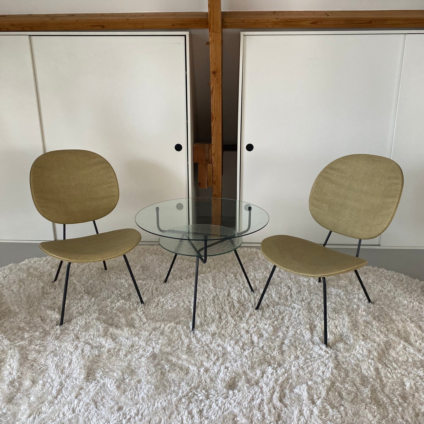 Ensemble de 2 fauteuils lounge 301 par Wh Gispen pour Kembo, Pays-Bas 1950