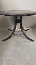Load and play video in Gallery viewer, Brutalist Round Dining Table With Agate and Cast Iron Base by Paul Kingma 1980

