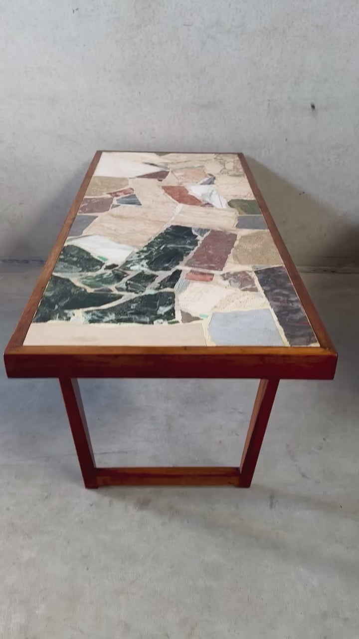 Brutalist Terrazzo Coffee Table in Style of Erling Viksjø 