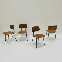 Load image into Gallery viewer, Set of 4 Dining Chairs &quot;1262&quot; by a.r. Cordemeijer for Gispen Netherlands 1959
