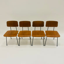 Load image into Gallery viewer, Set of 4 Dining Chairs &quot;1262&quot; by a.r. Cordemeijer for Gispen Netherlands 1959
