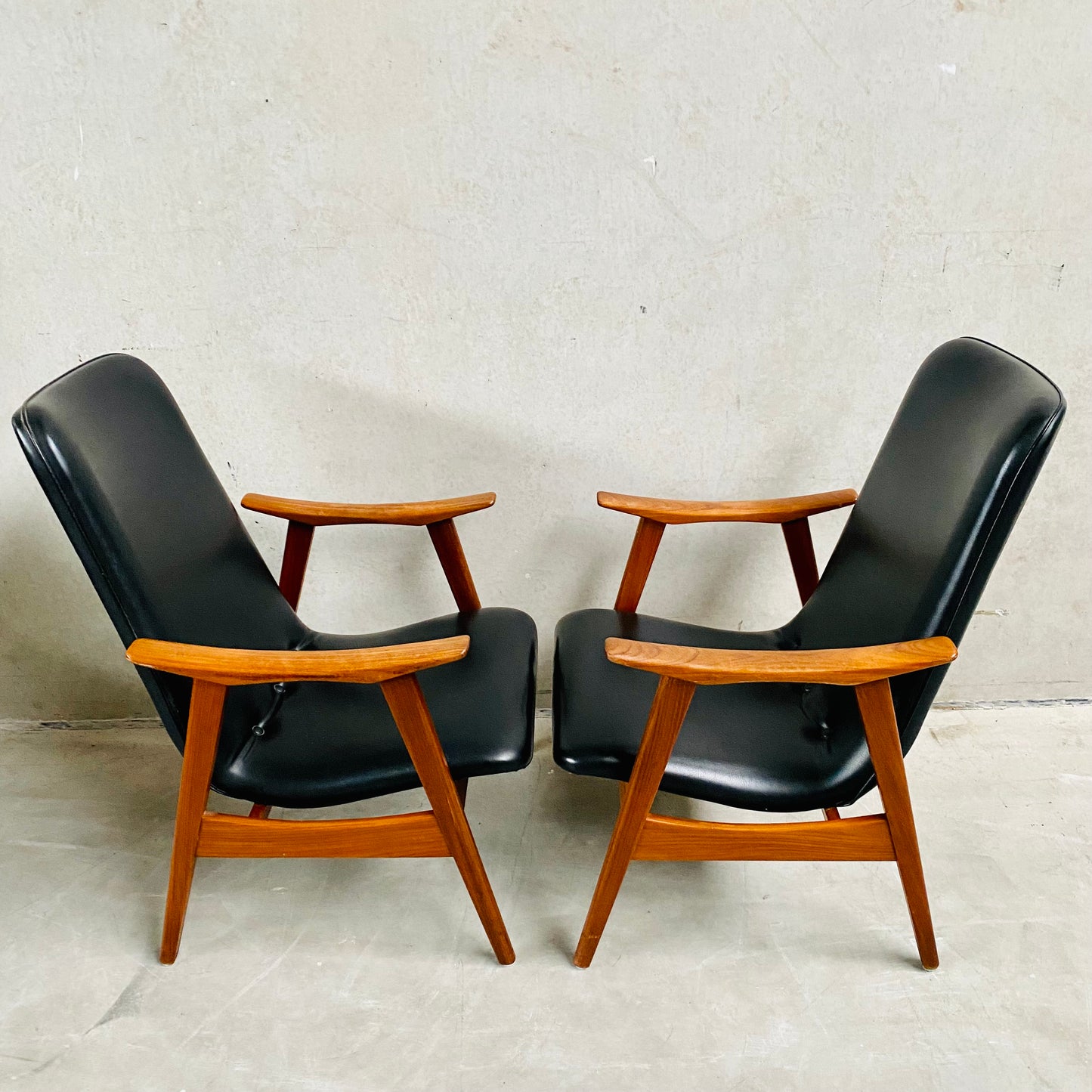 2 X Sessel von Louis Van Teeffelen für Webe, Niederlande 1960