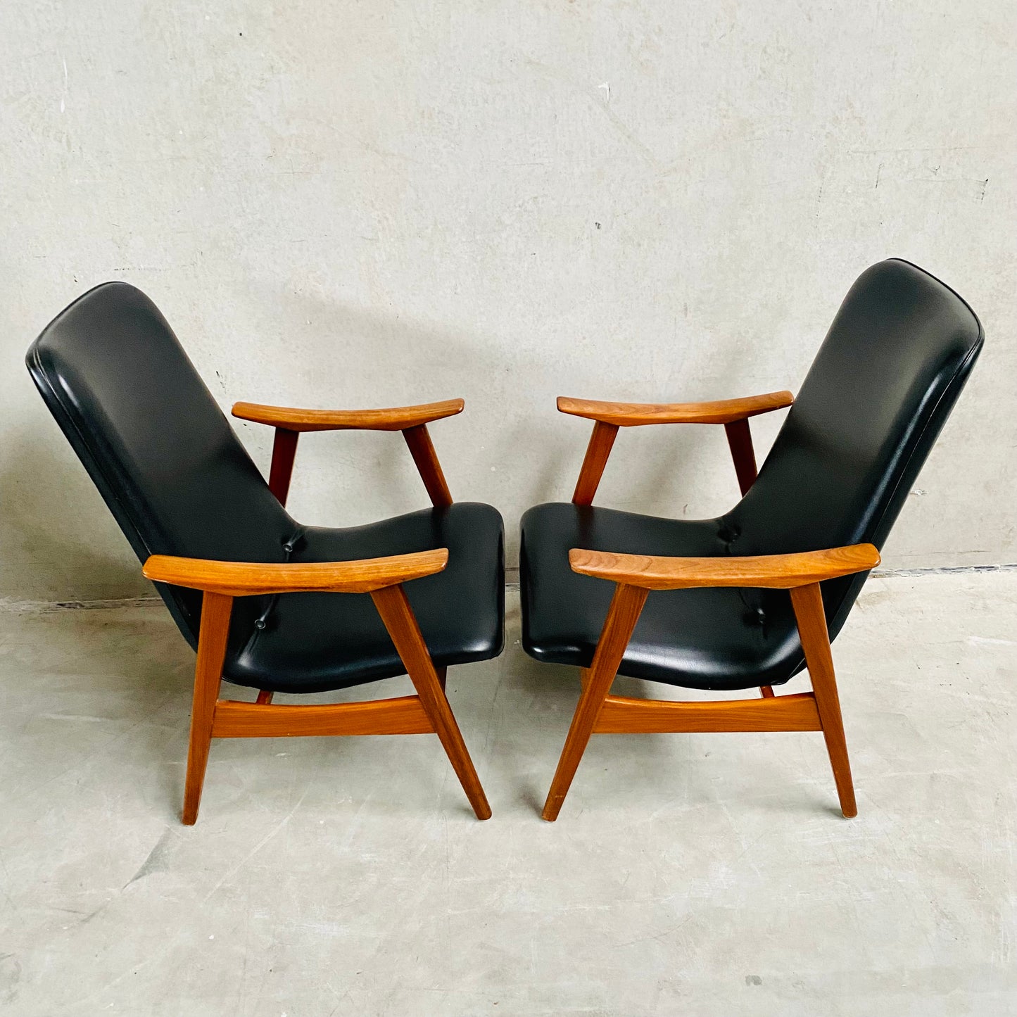 2 X Sessel von Louis Van Teeffelen für Webe, Niederlande 1960