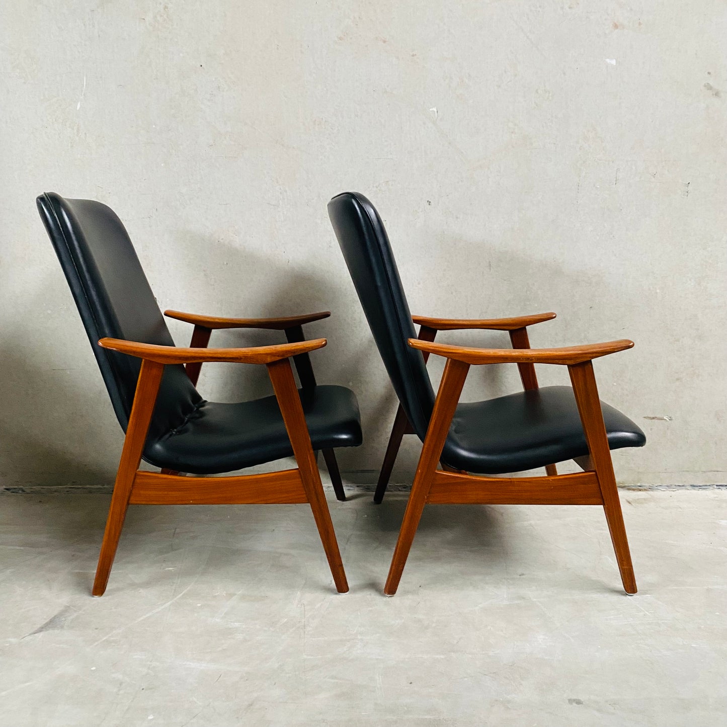 2 X Sessel von Louis Van Teeffelen für Webe, Niederlande 1960