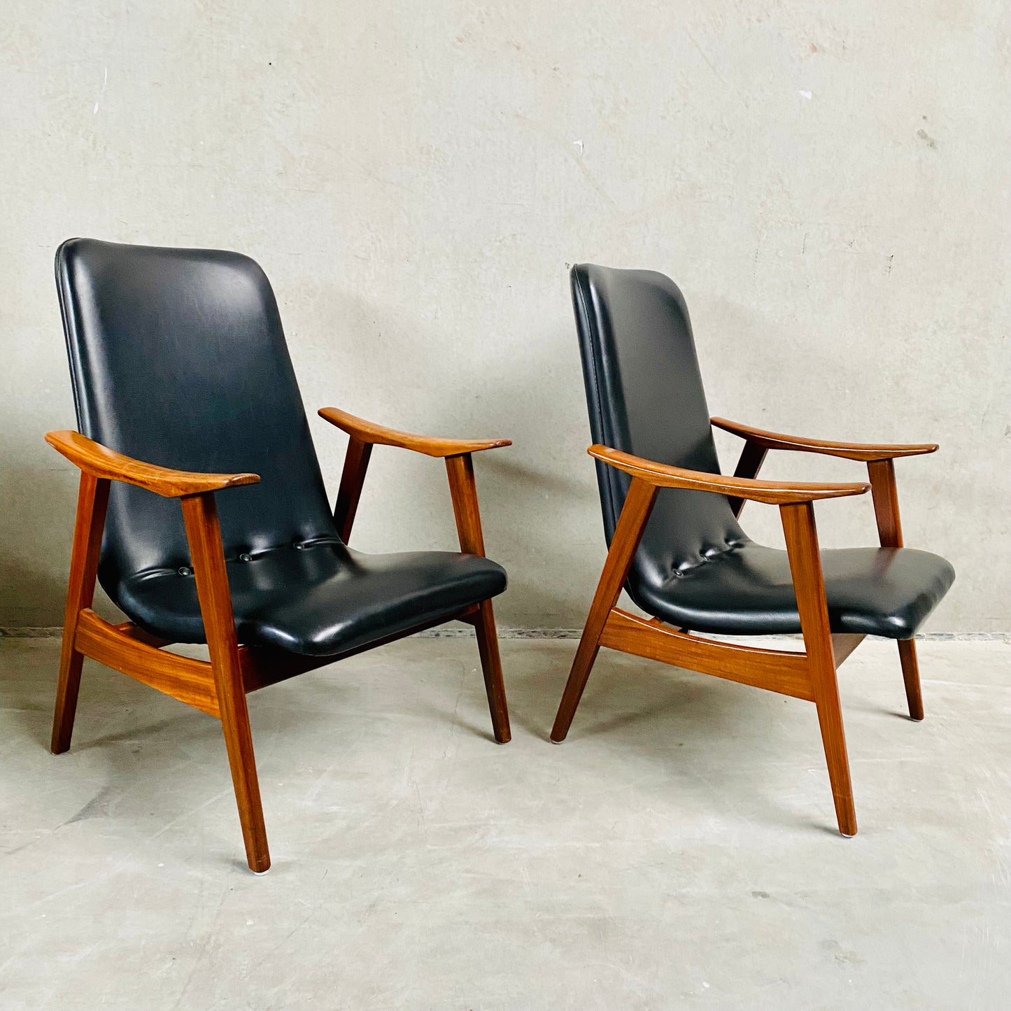 2 X Sessel von Louis Van Teeffelen für Webe, Niederlande 1960