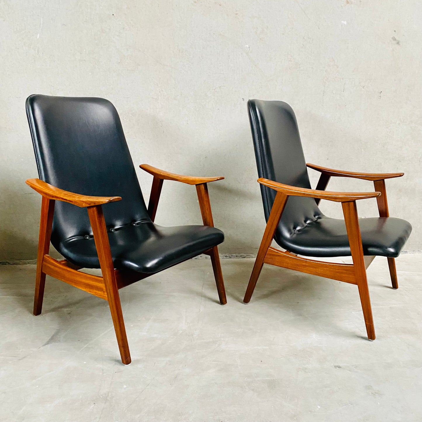 2 X Sessel von Louis Van Teeffelen für Webe, Niederlande 1960