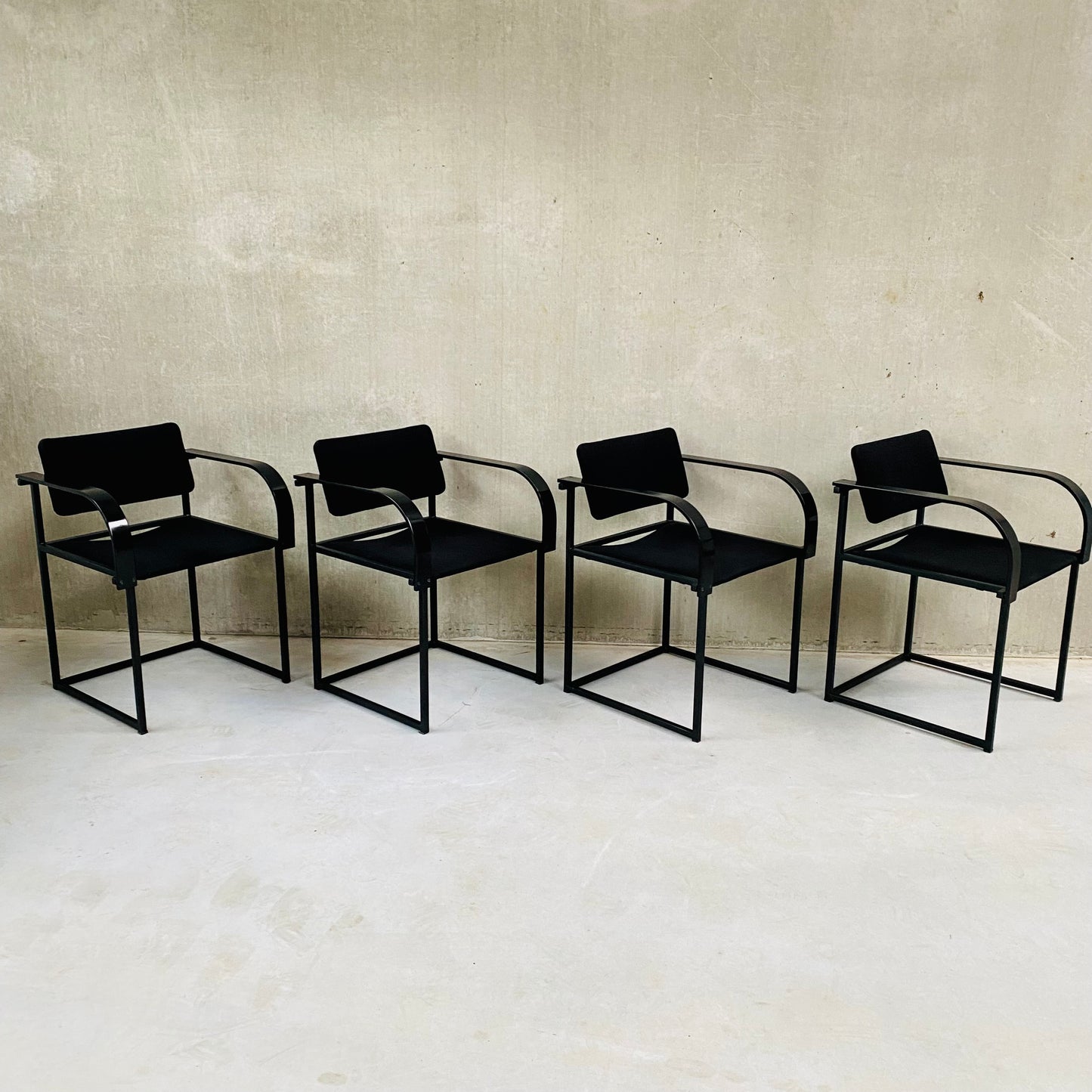 DINING TABLE AND CHAIRS BY PIERRE MAZAIRAC & KAREL BOONZAAIJER FOR PASTOE, NETHERLANDS 1980S