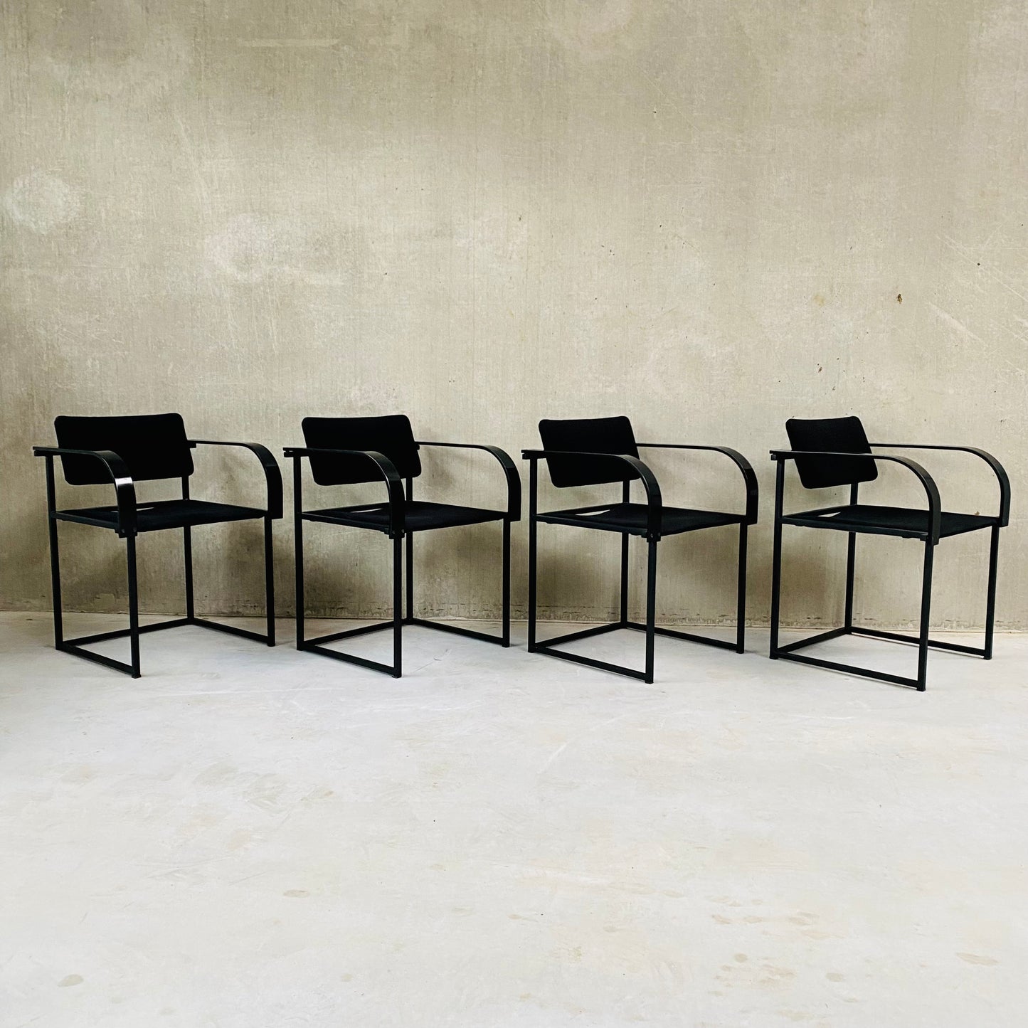 DINING TABLE AND CHAIRS BY PIERRE MAZAIRAC & KAREL BOONZAAIJER FOR PASTOE, NETHERLANDS 1980S