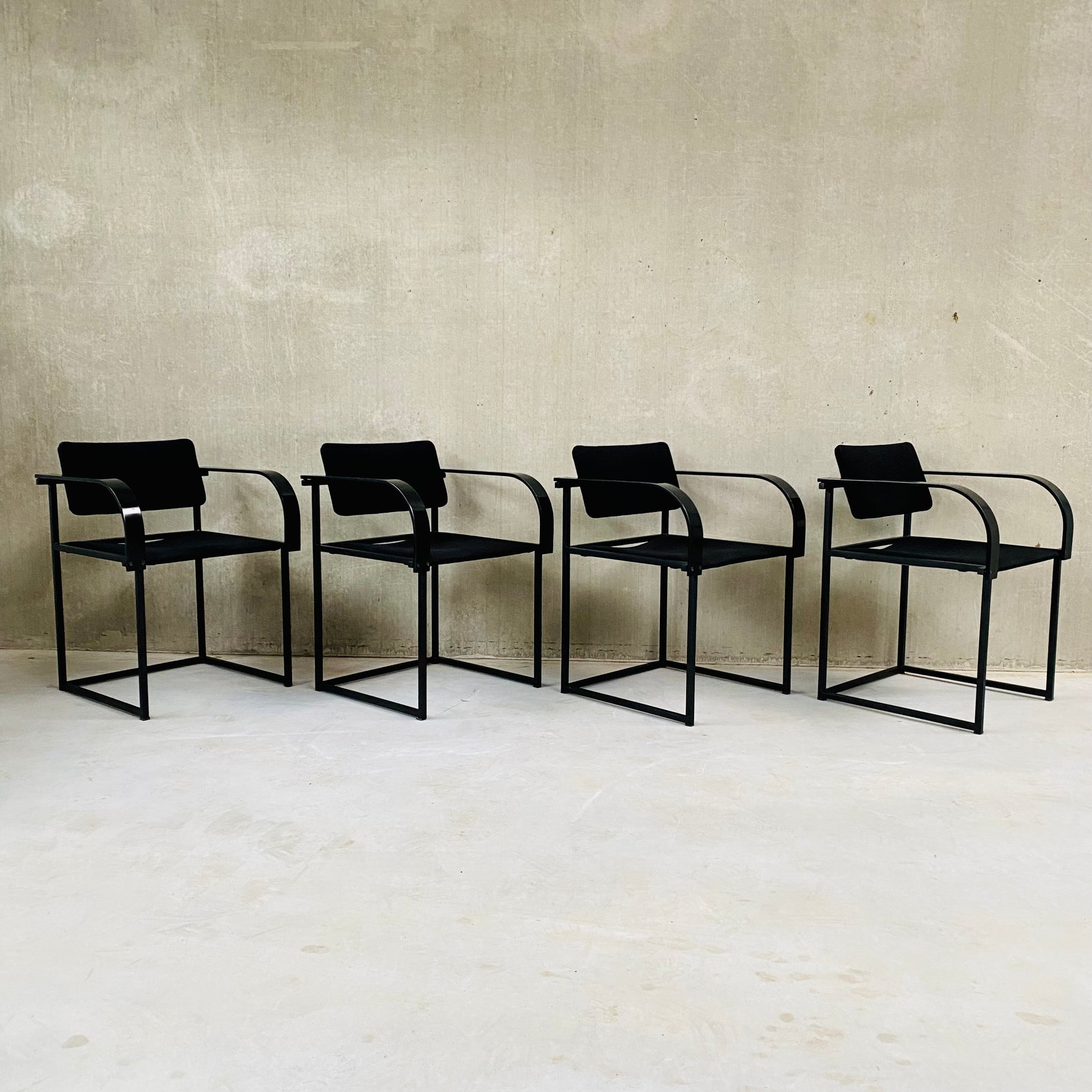 DINING TABLE AND CHAIRS BY PIERRE MAZAIRAC & KAREL BOONZAAIJER FOR PASTOE, NETHERLANDS 1980S