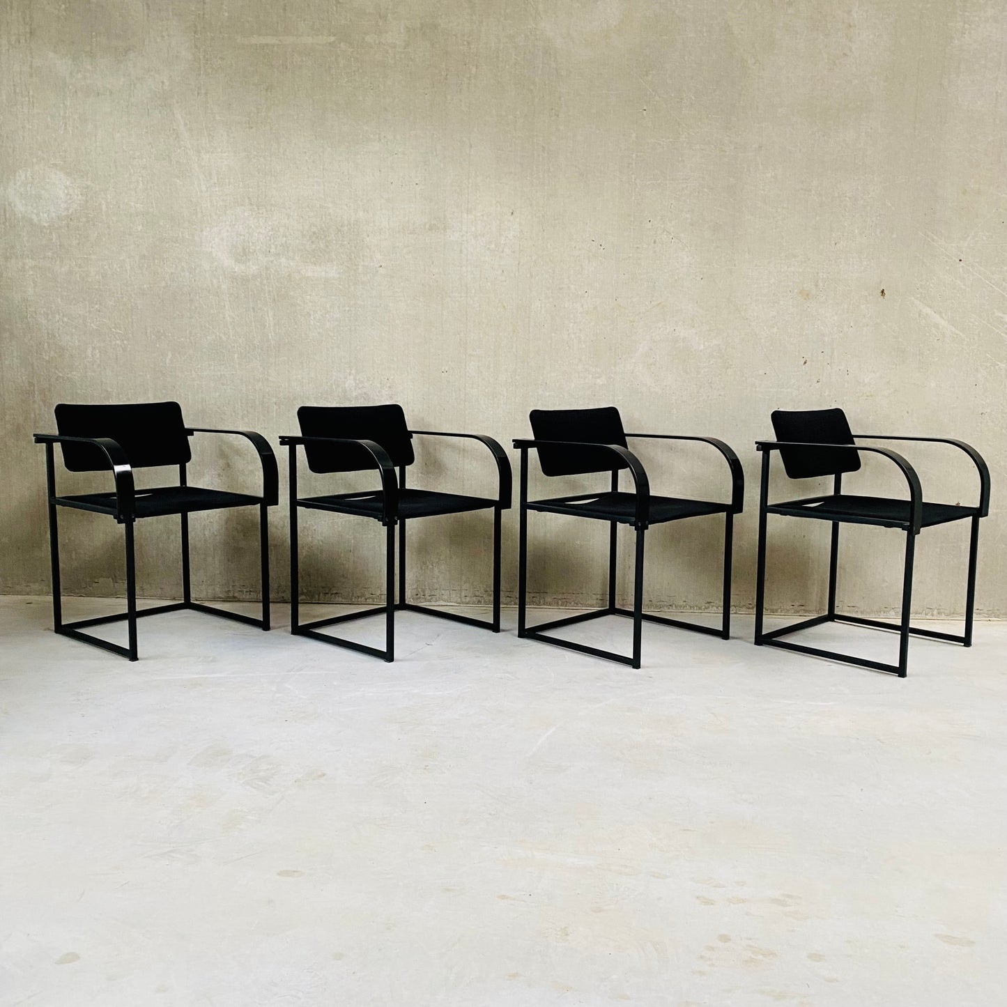 DINING TABLE AND CHAIRS BY PIERRE MAZAIRAC & KAREL BOONZAAIJER FOR PASTOE, NETHERLANDS 1980S