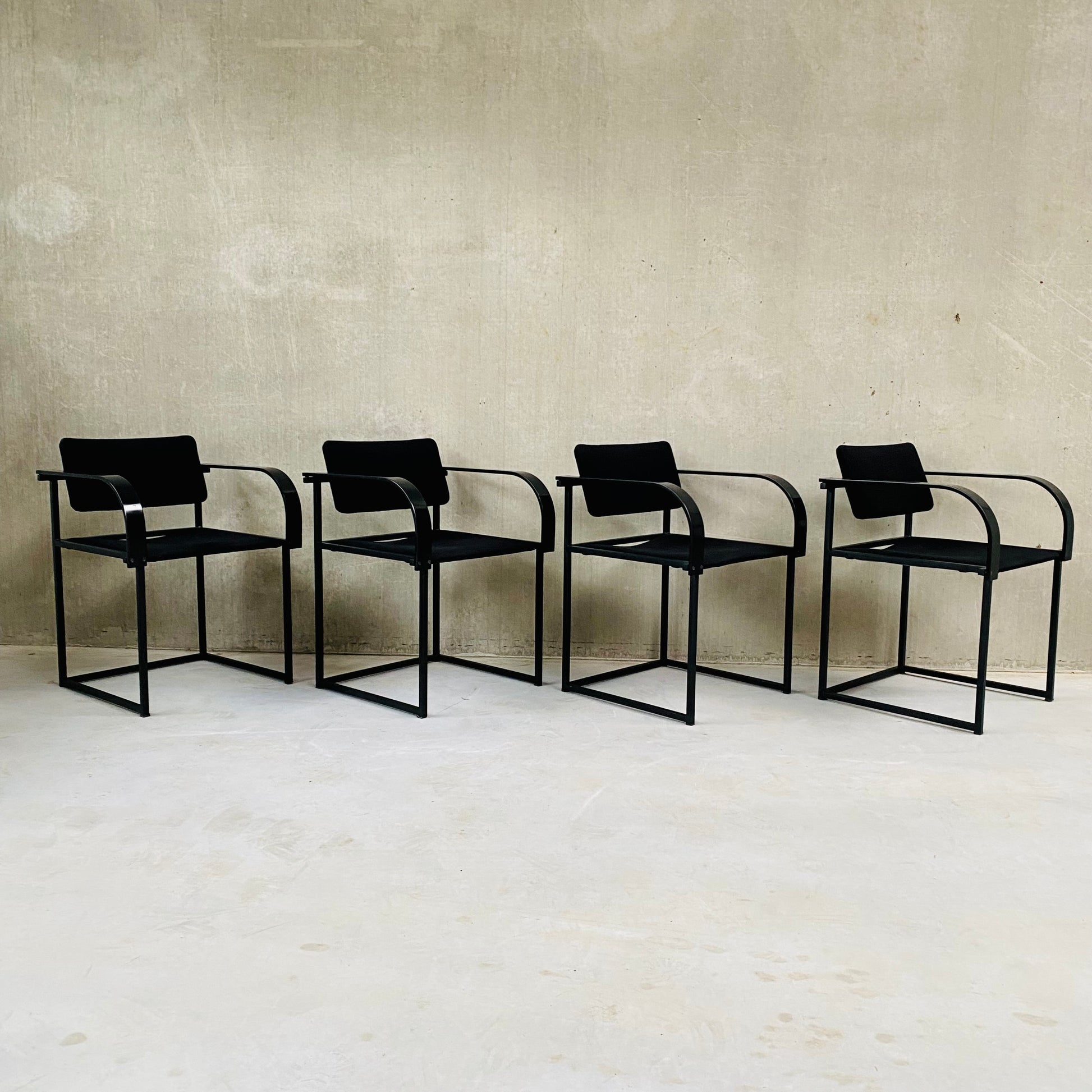DINING TABLE AND CHAIRS BY PIERRE MAZAIRAC & KAREL BOONZAAIJER FOR PASTOE, NETHERLANDS 1980S