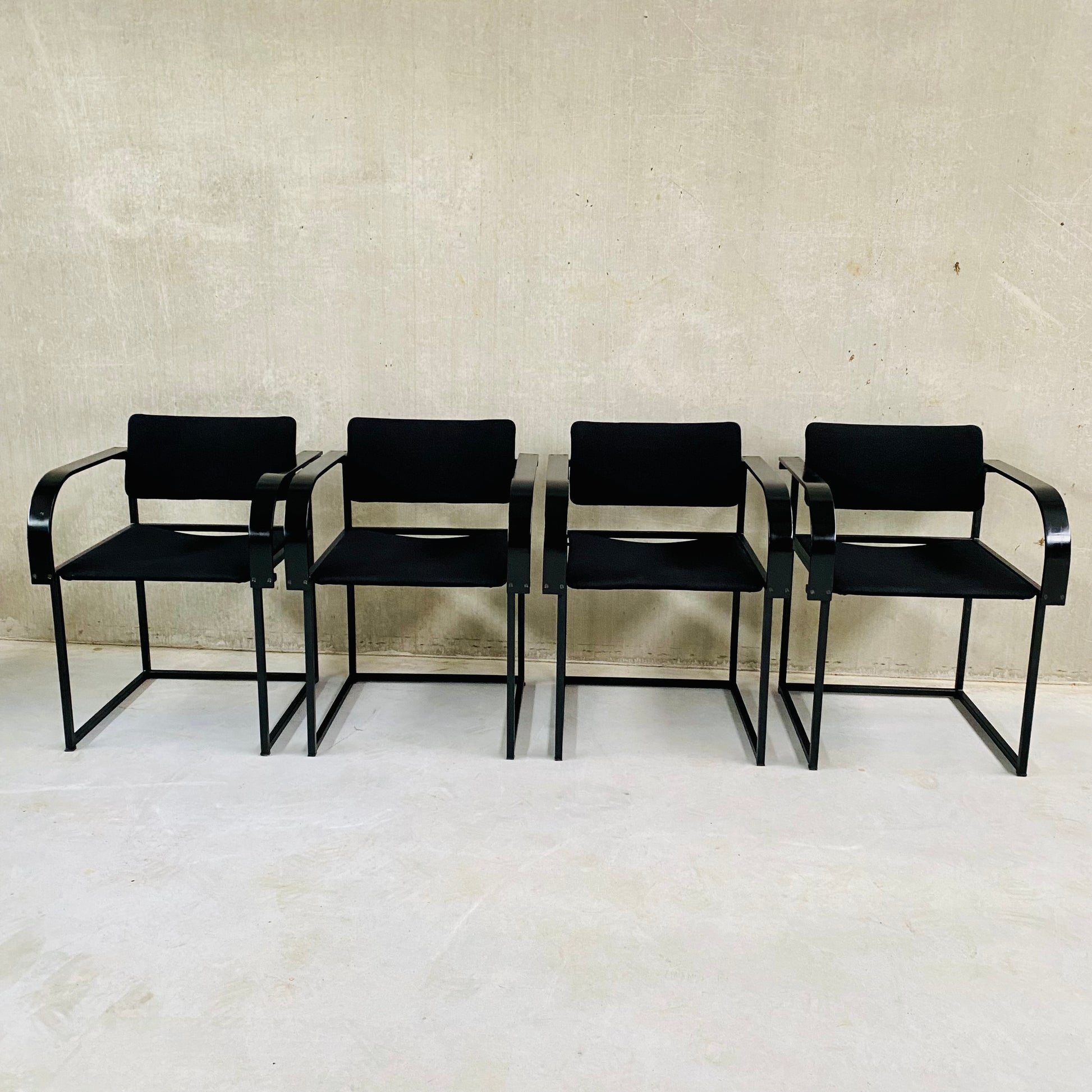 DINING TABLE AND CHAIRS BY PIERRE MAZAIRAC & KAREL BOONZAAIJER FOR PASTOE, NETHERLANDS 1980S