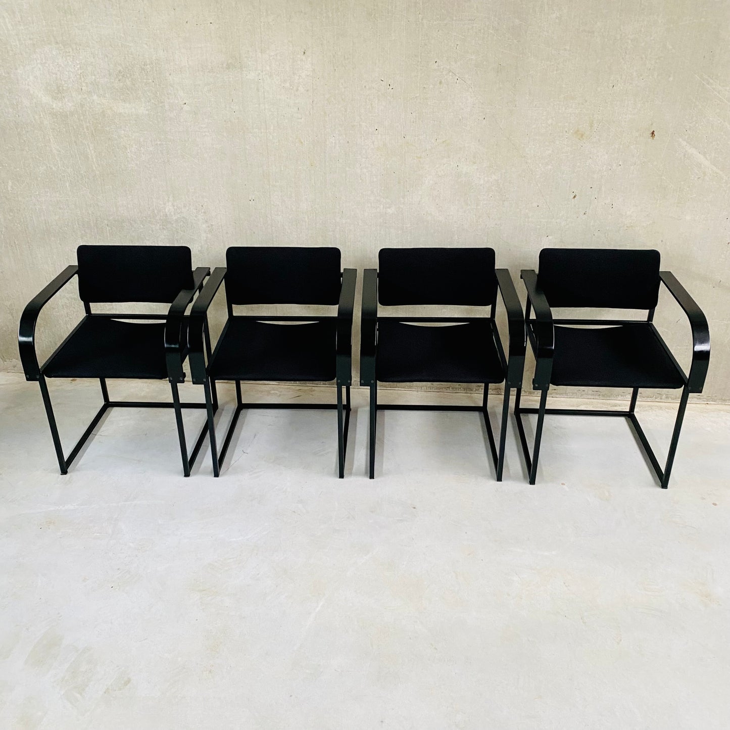 DINING TABLE AND CHAIRS BY PIERRE MAZAIRAC & KAREL BOONZAAIJER FOR PASTOE, NETHERLANDS 1980S