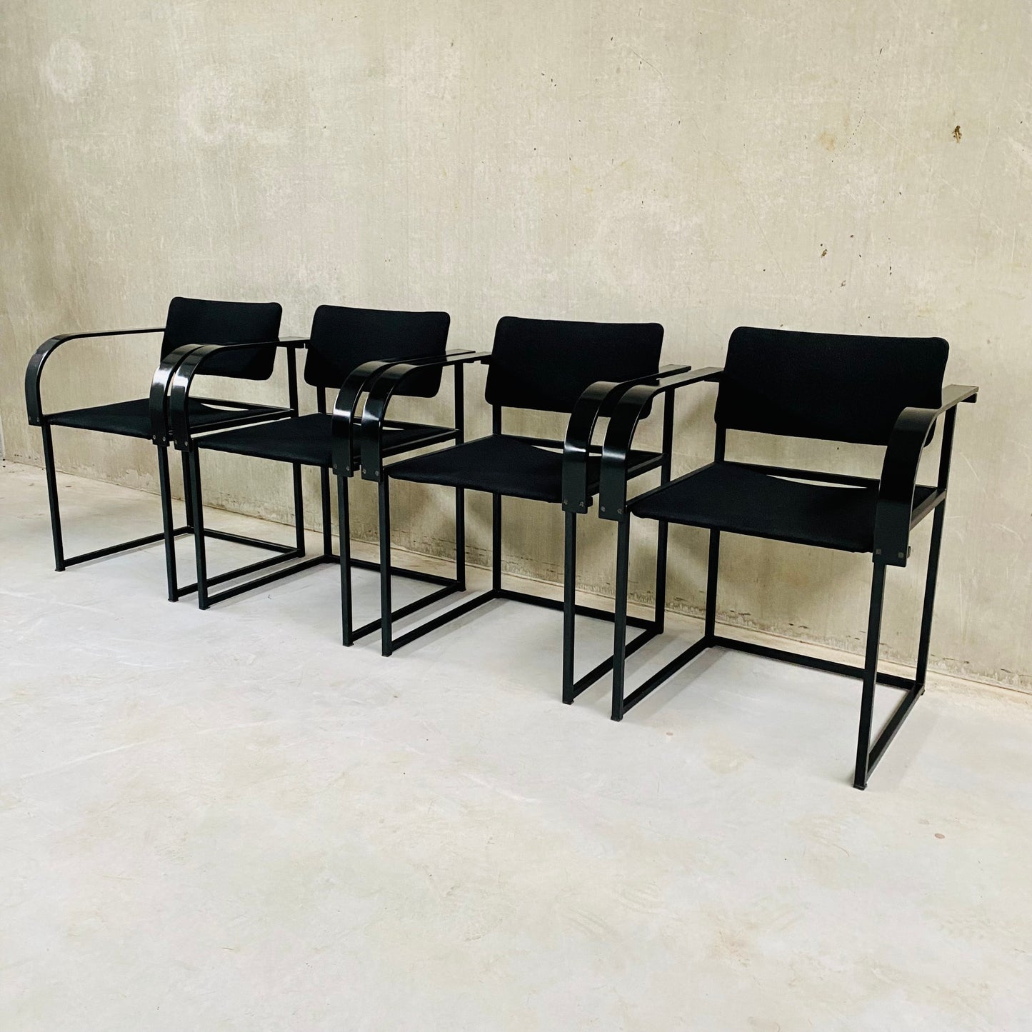 DINING TABLE AND CHAIRS BY PIERRE MAZAIRAC & KAREL BOONZAAIJER FOR PASTOE, NETHERLANDS 1980S