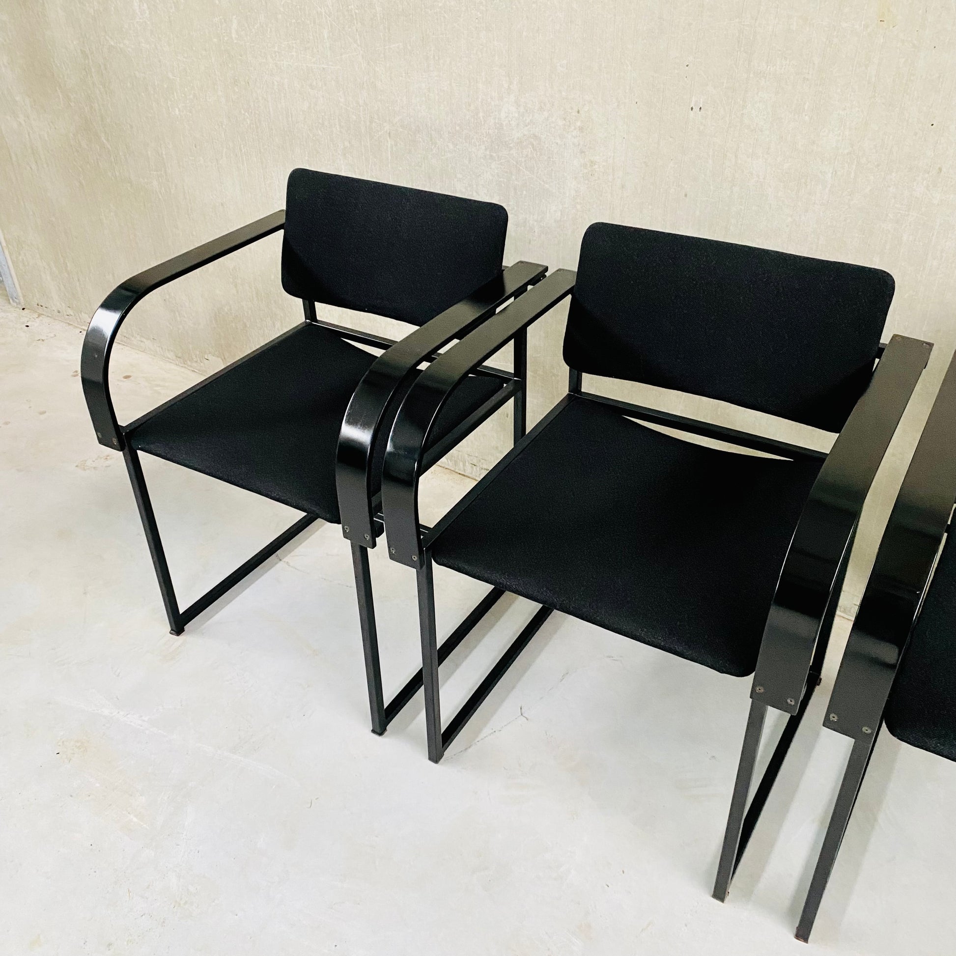 DINING TABLE AND CHAIRS BY PIERRE MAZAIRAC & KAREL BOONZAAIJER FOR PASTOE, NETHERLANDS 1980S