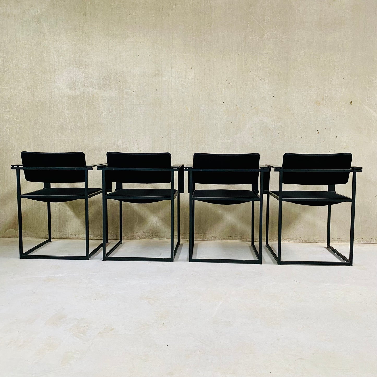 DINING TABLE AND CHAIRS BY PIERRE MAZAIRAC & KAREL BOONZAAIJER FOR PASTOE, NETHERLANDS 1980S