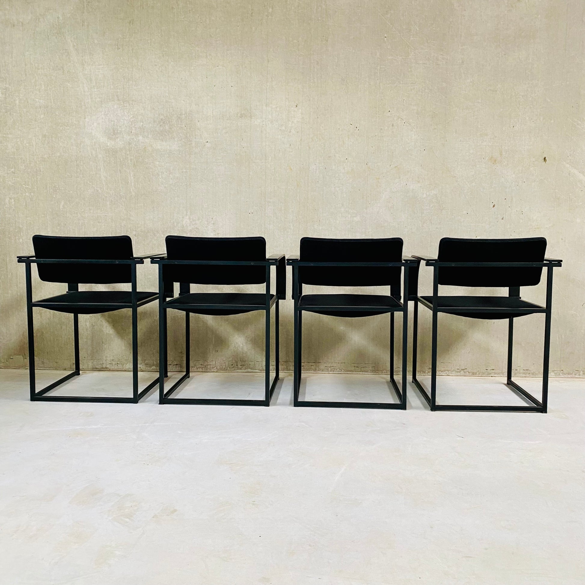 DINING TABLE AND CHAIRS BY PIERRE MAZAIRAC & KAREL BOONZAAIJER FOR PASTOE, NETHERLANDS 1980S