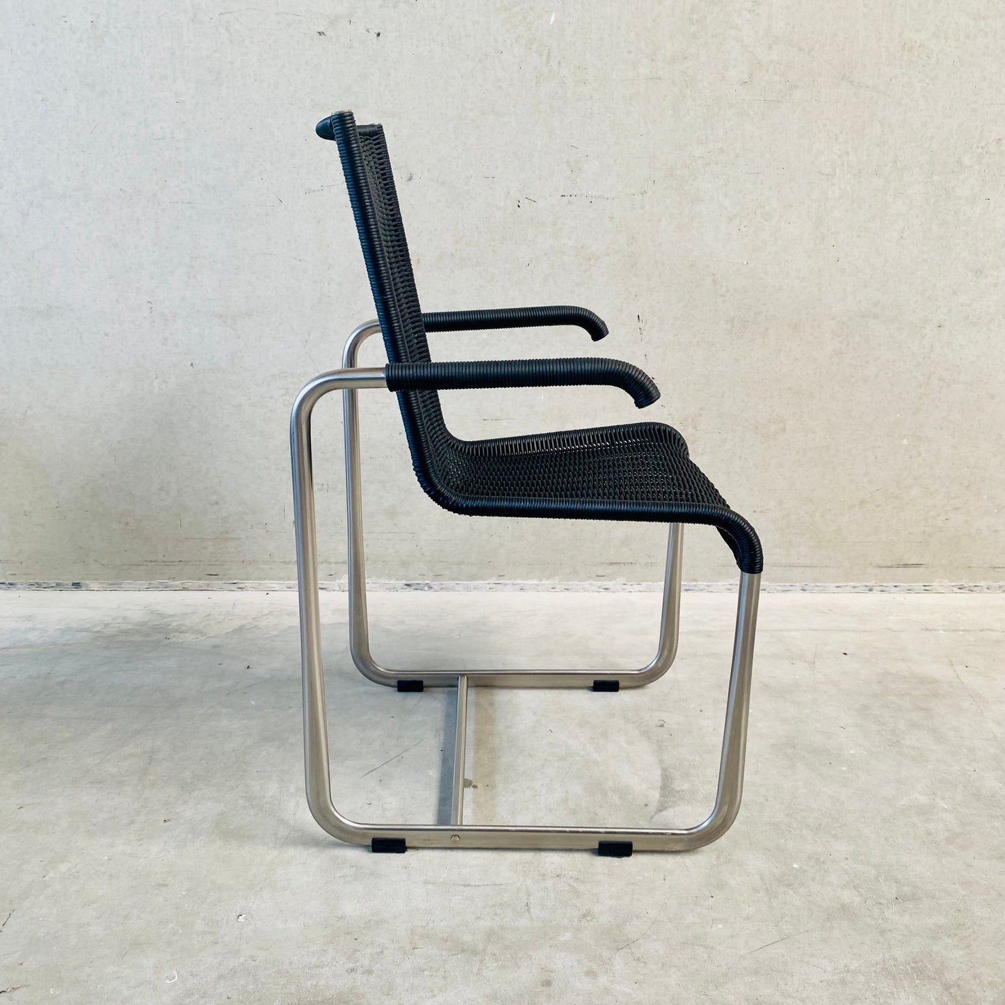 Black Arm Chair "D20" by Axel Bruchhäuser for Tecta, Germany 1980