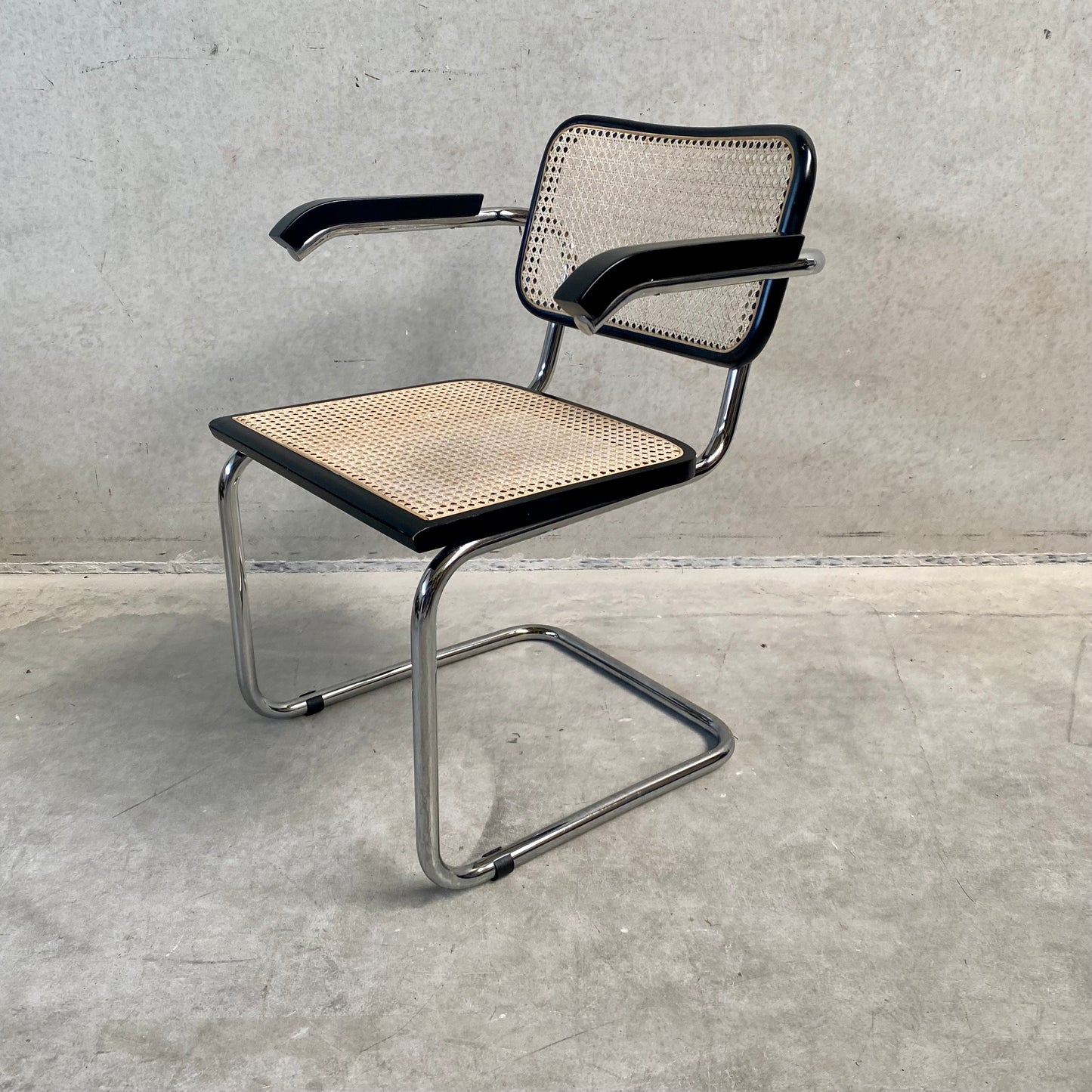 Schwarzer Esszimmerstuhl „Cesca“ B32 von Marcel Breuer für Fasem, Italien 1970