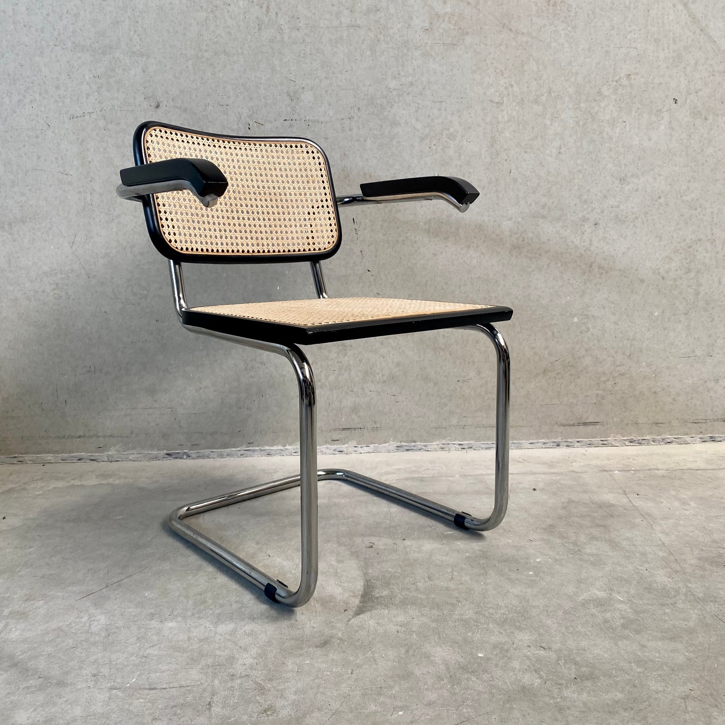 Schwarzer Esszimmerstuhl „Cesca“ B32 von Marcel Breuer für Fasem, Italien 1970
