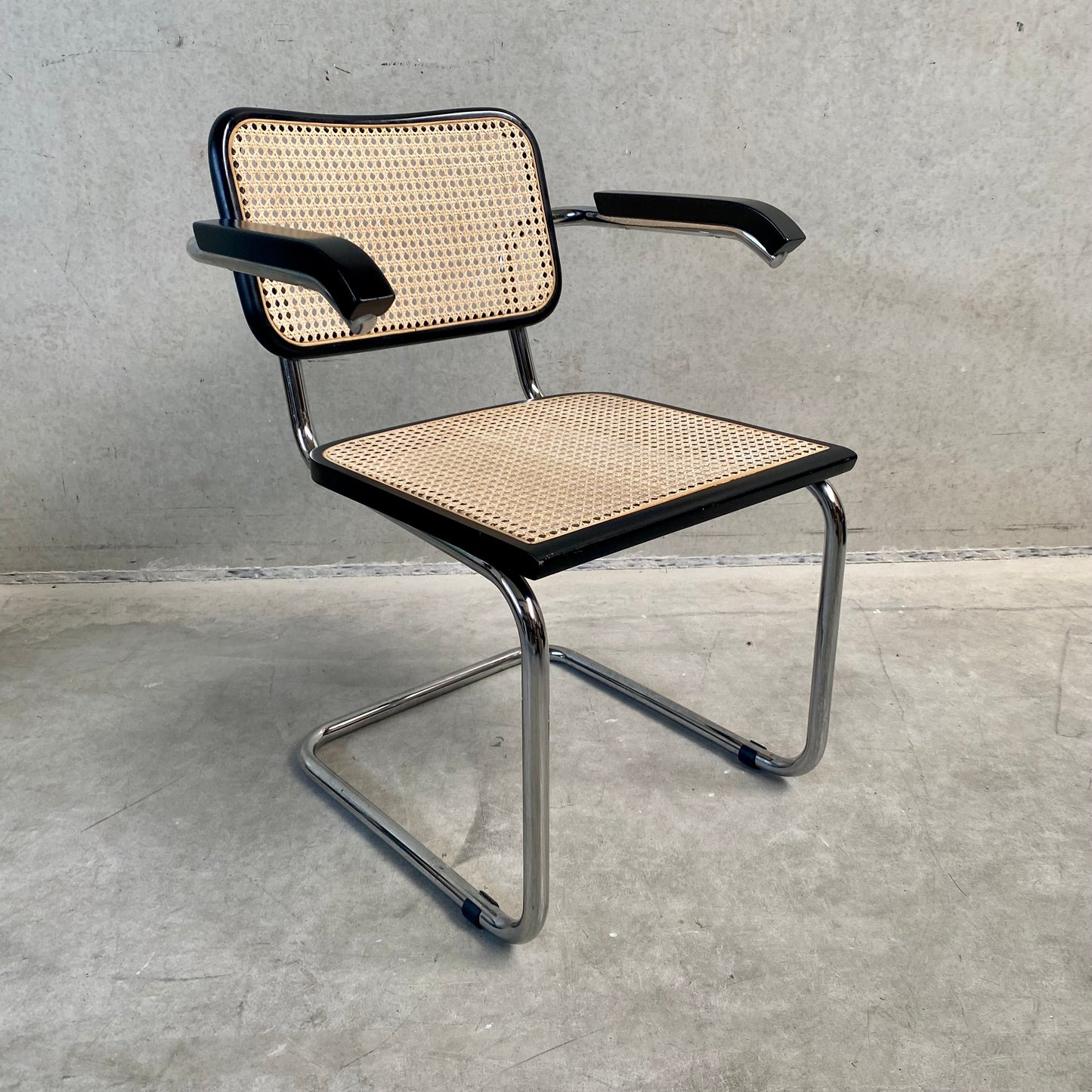 Schwarzer Esszimmerstuhl „Cesca“ B32 von Marcel Breuer für Fasem, Italien 1970