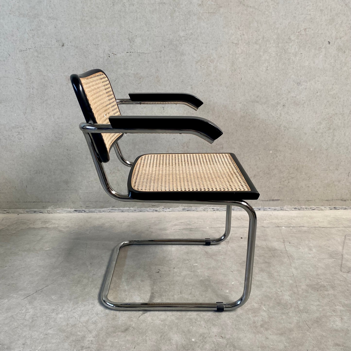 Schwarzer Esszimmerstuhl „Cesca“ B32 von Marcel Breuer für Fasem, Italien 1970