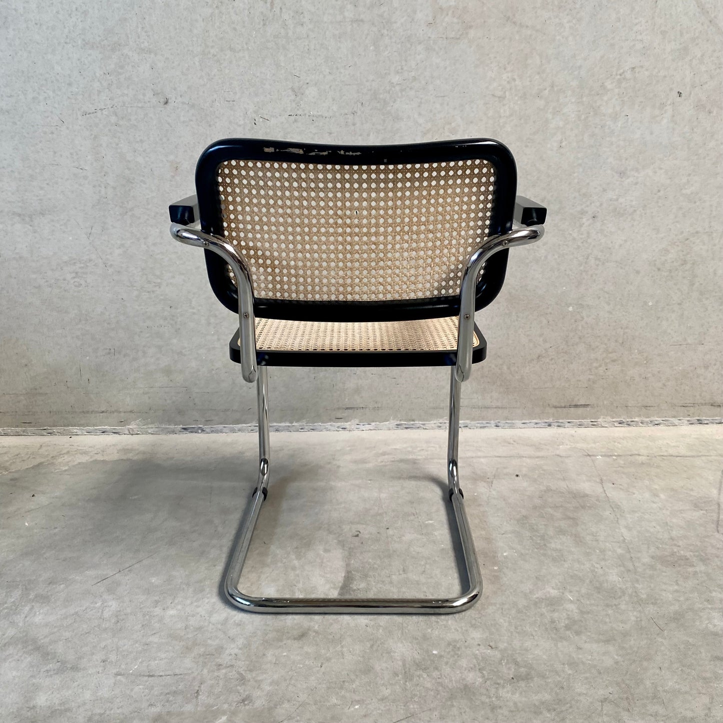 Schwarzer Esszimmerstuhl „Cesca“ B32 von Marcel Breuer für Fasem, Italien 1970