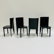 Load image into Gallery viewer, Set of 4 Black Lacquered Dining Chairs for Calligaris, Italy 1980
