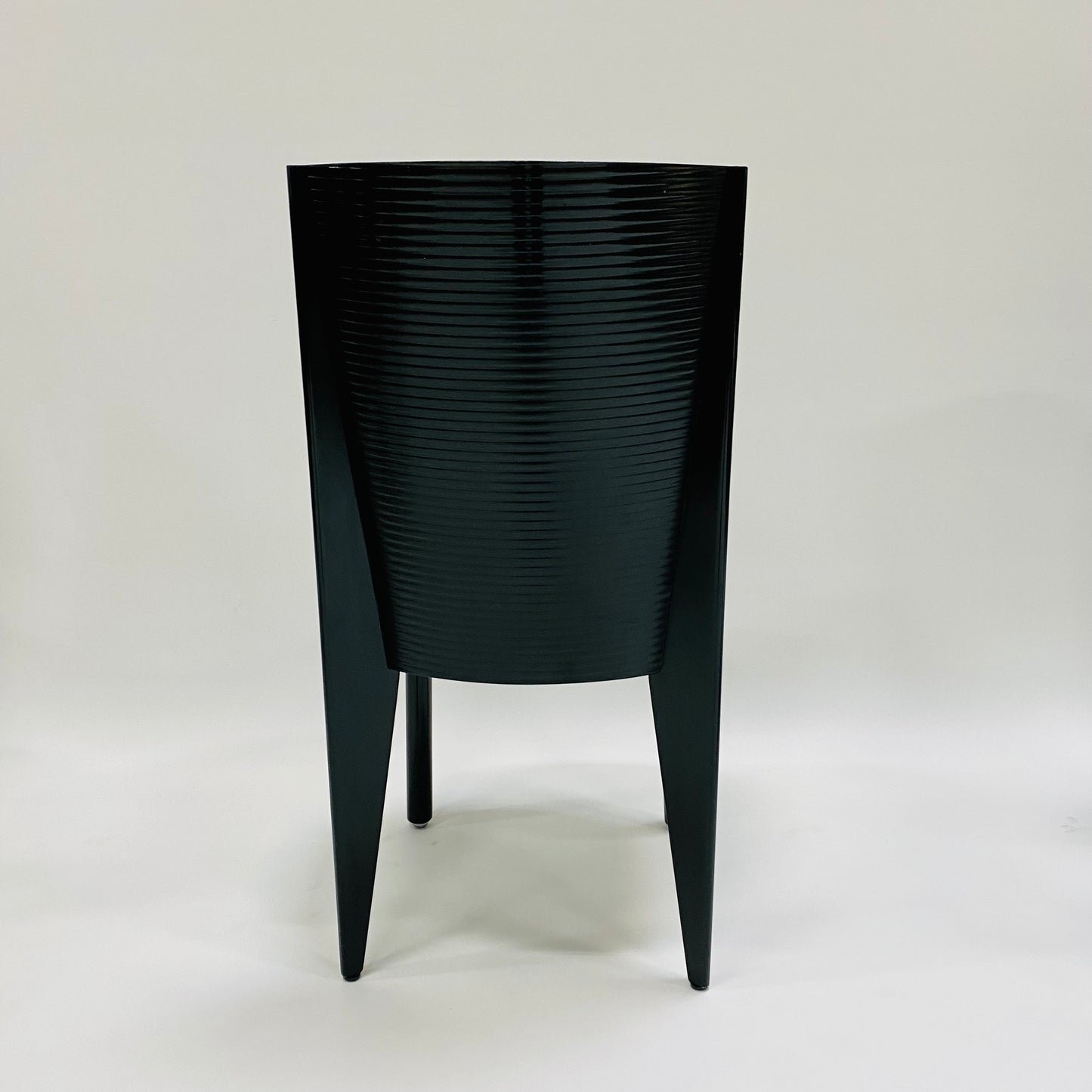 Satz von 4 schwarz lackierten Esszimmerstühlen für Calligaris, Italien 1980