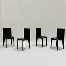 Load image into Gallery viewer, Set of 4 Black Lacquered Dining Chairs for Calligaris, Italy 1980
