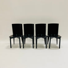Load image into Gallery viewer, Set of 4 Black Lacquered Dining Chairs for Calligaris, Italy 1980
