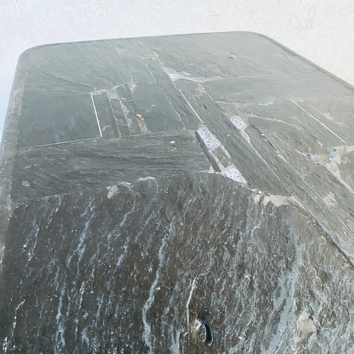 Black Blue Brutalist Coffee Table by Sculpter Paul Kingma, Netherlands 1989