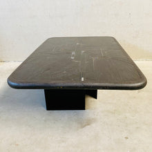 Load image into Gallery viewer, Black Blue Brutalist Coffee Table by Sculpter Paul Kingma, Netherlands 1989
