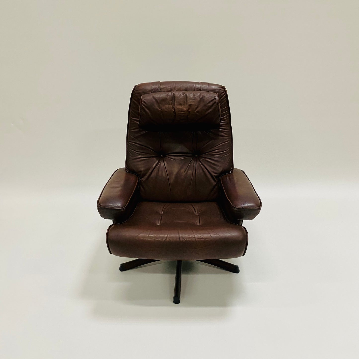 Brauner Nässjö Lounge Chair aus Leder für Göte Möbler, Schweden 1960