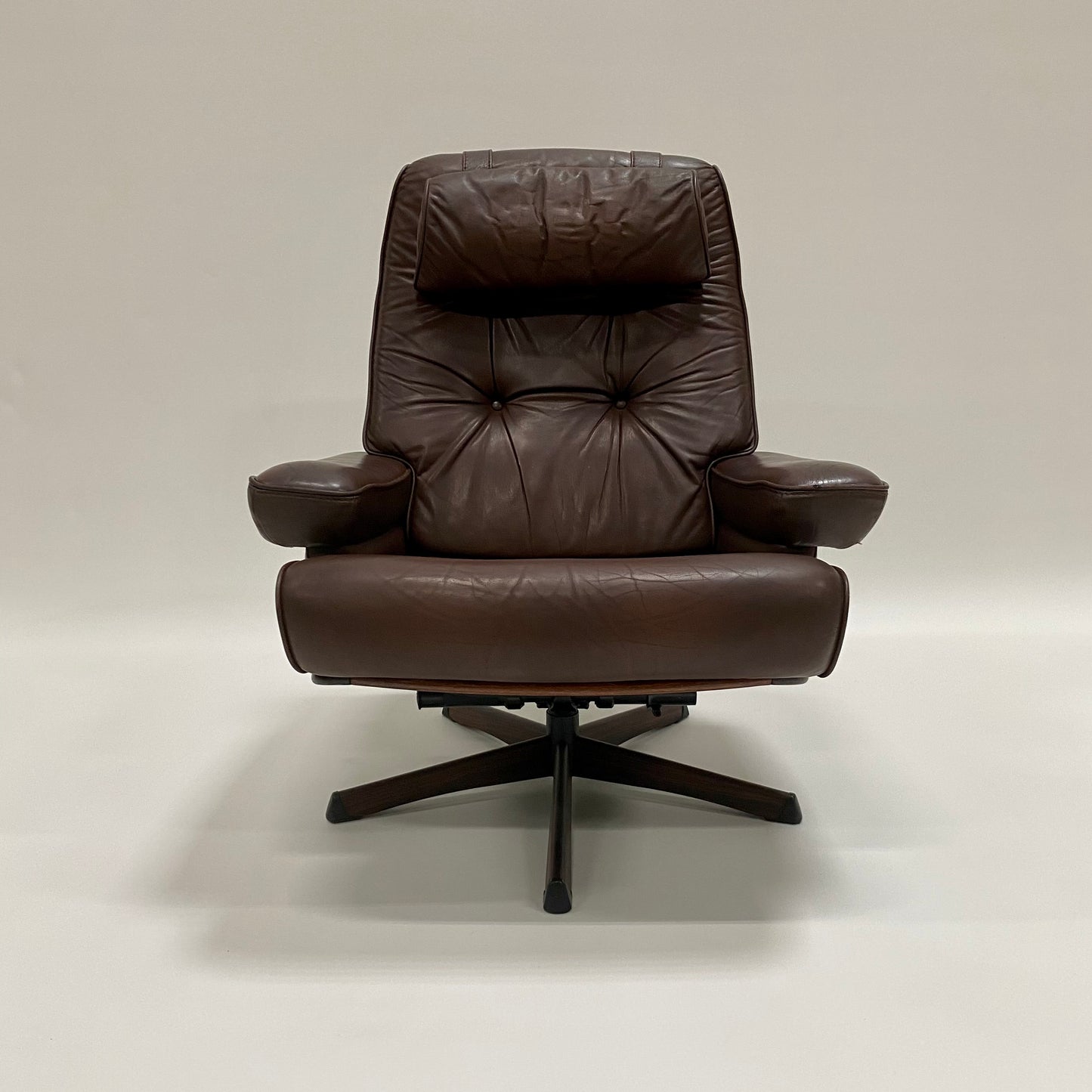 Brauner Nässjö Lounge Chair aus Leder für Göte Möbler, Schweden 1960