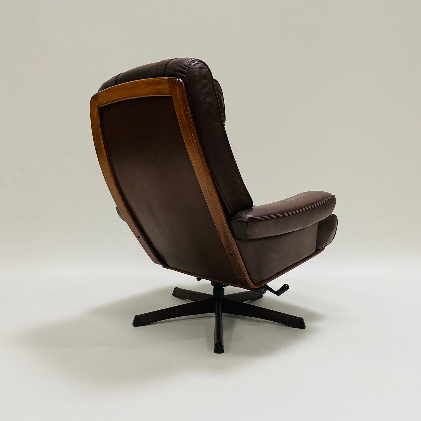 Brauner Nässjö Lounge Chair aus Leder für Göte Möbler, Schweden 1960