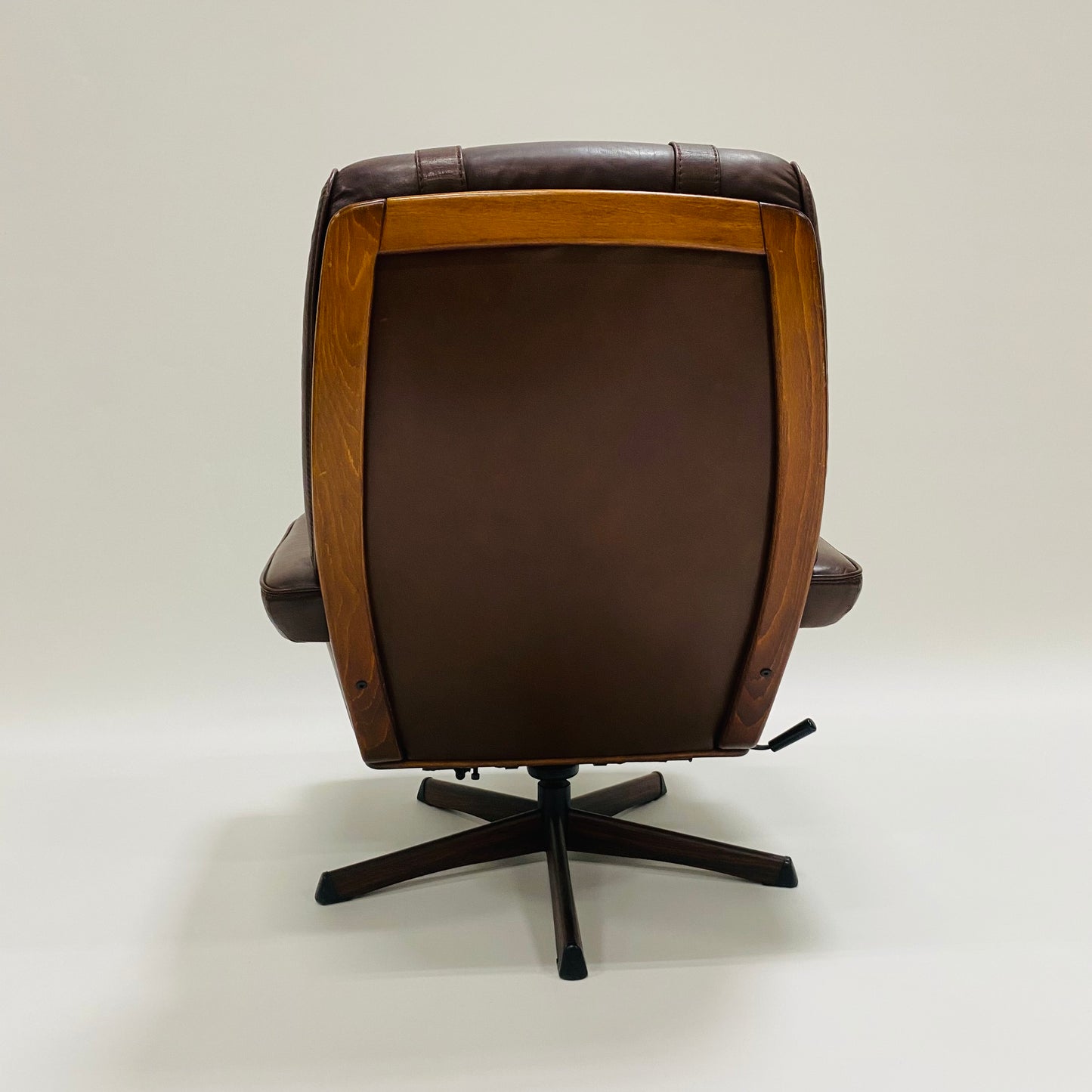 Brauner Nässjö Lounge Chair aus Leder für Göte Möbler, Schweden 1960