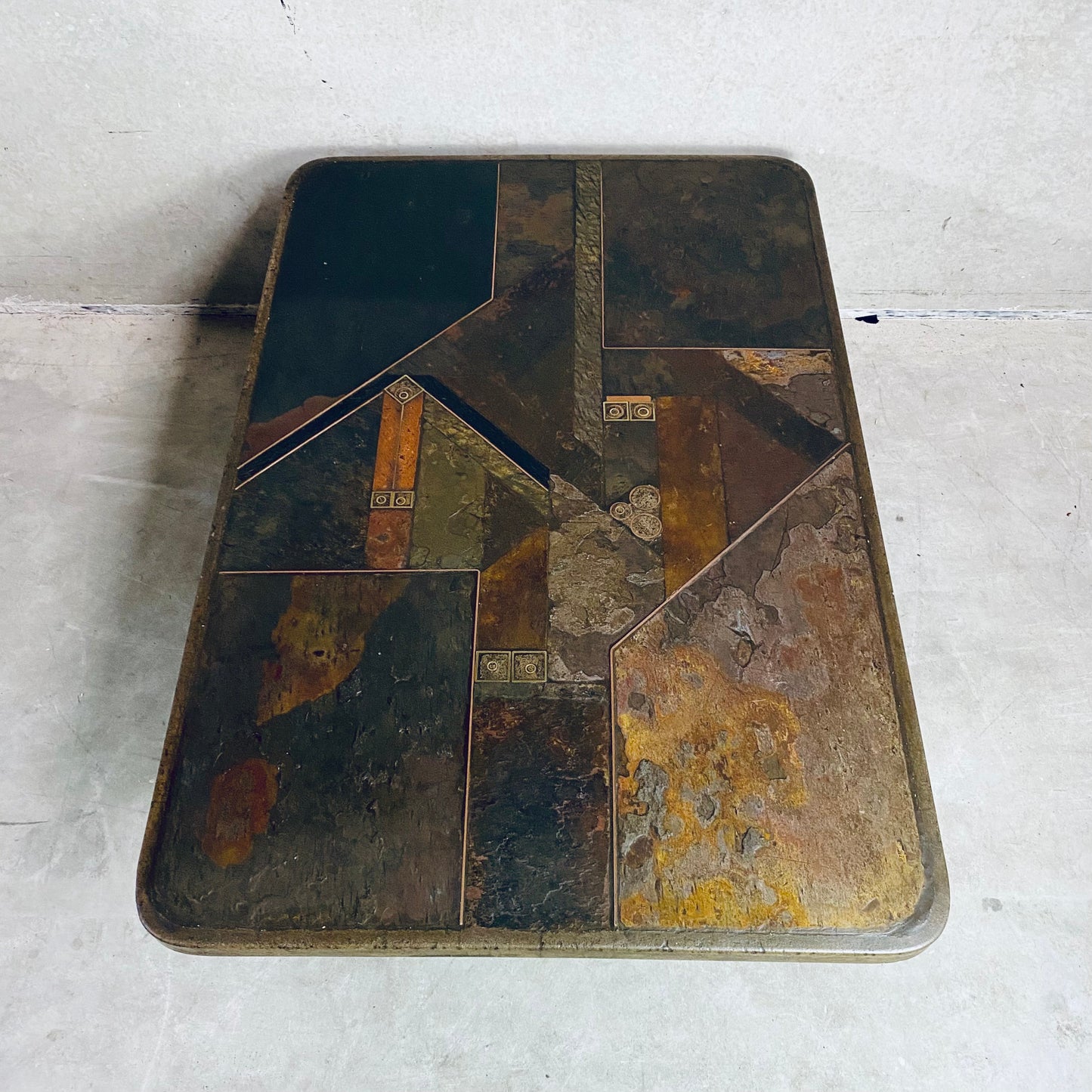 Brutalistischer Couchtisch, entworfen und hergestellt von A. Stam, Niederlande, 1989
