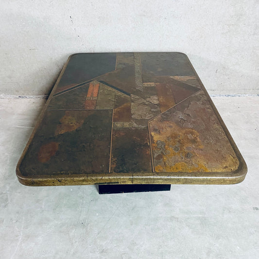 Brutalistischer Couchtisch, entworfen und hergestellt von A. Stam, Niederlande, 1989