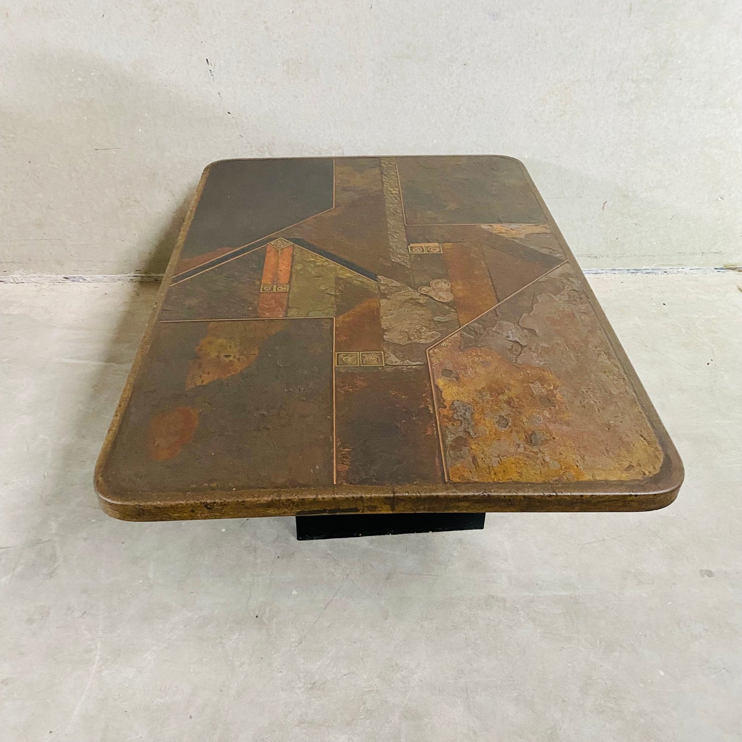 Brutalistischer Couchtisch, entworfen und hergestellt von A. Stam, Niederlande, 1989