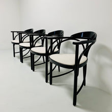 Load image into Gallery viewer, Thonet Model 81 Black Art Nouveau Bentwood Dining Chairs Germany 1989
