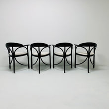 Load image into Gallery viewer, Thonet Model 81 Black Art Nouveau Bentwood Dining Chairs Germany 1989
