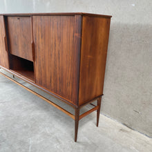 Load image into Gallery viewer, MIDCENTURY DANISH HIGHBOARD WITH BAR CABINET IN ROSEWOOD WITH SLIDING DOORS, 1960S
