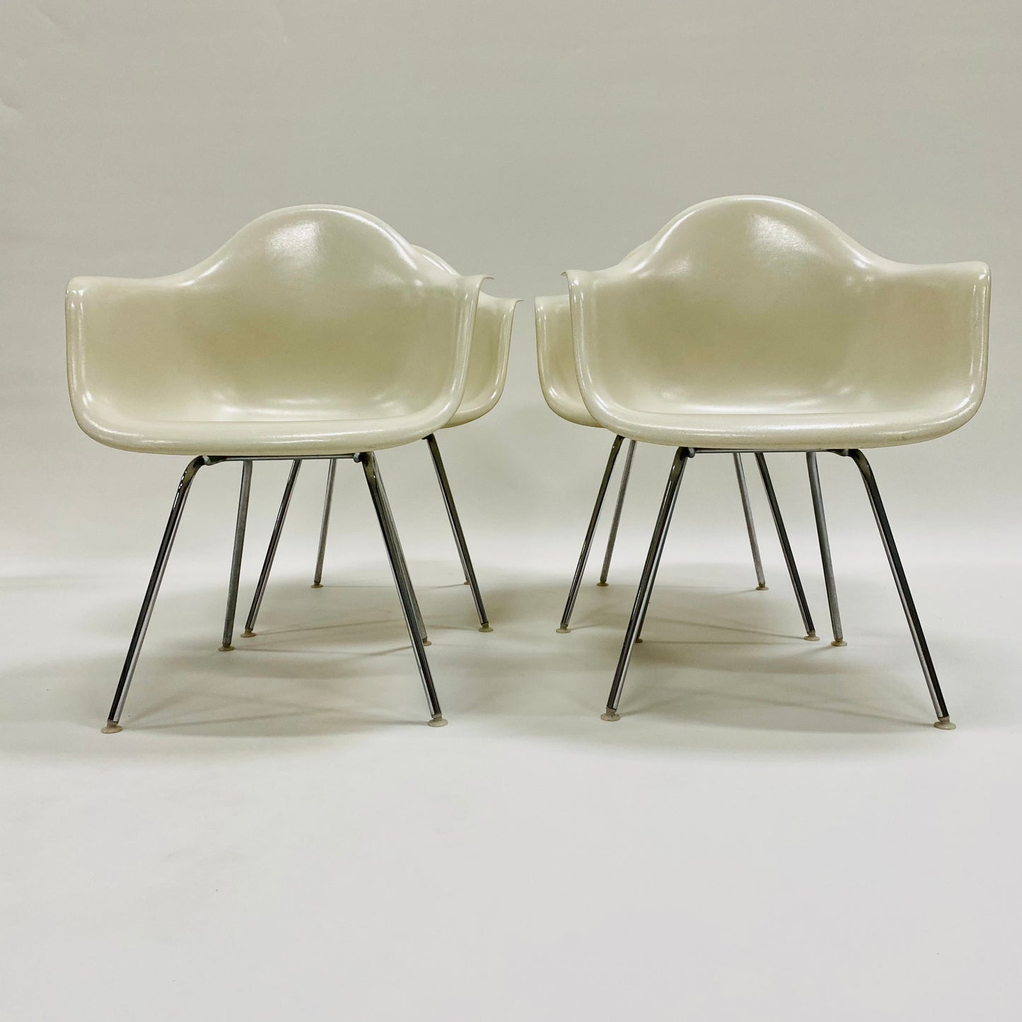 Set aus 4 Dax Esszimmerstühlen von Charles & Ray Eames für Herman Miller, USA 1960